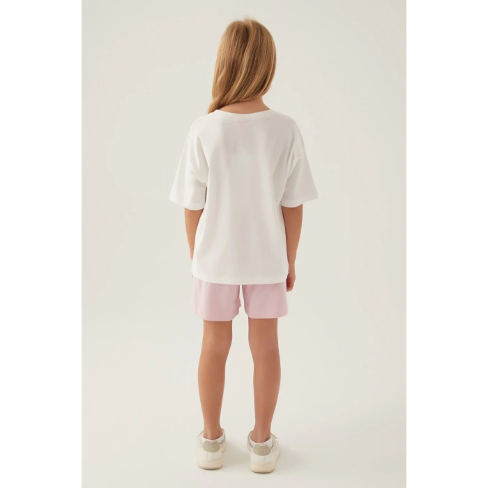 BARBIE KIZ ÇOCUK ŞORT TAKIM - KREM