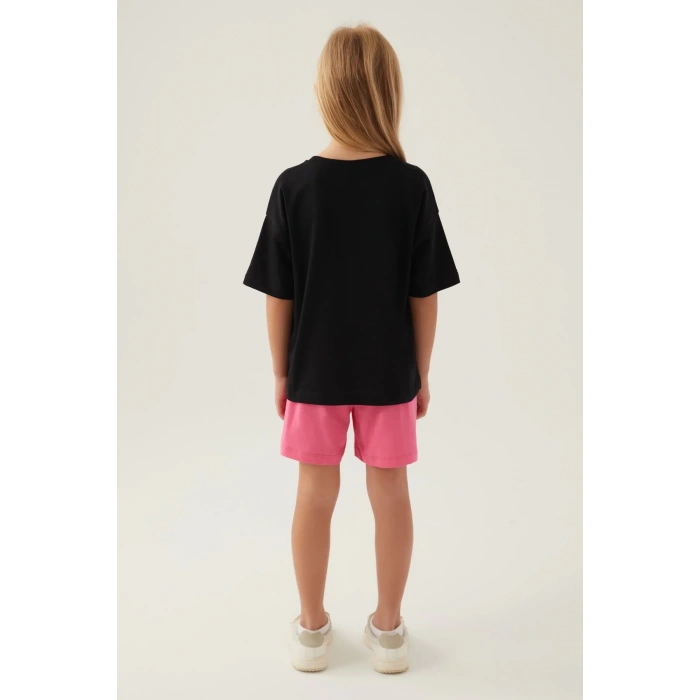 BARBIE KIZ ÇOCUK ŞORT TAKIM - SİYAH