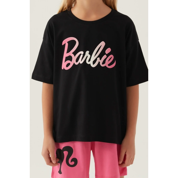 BARBIE KIZ GARSON ŞORT TAKIM - SİYAH