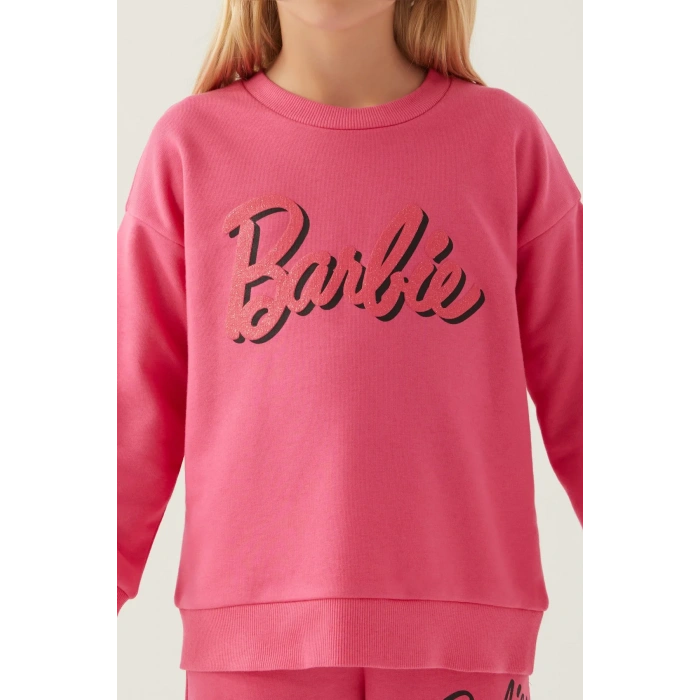 BARBIE KIZ GARSON SWEAT - AÇIK FUŞYA