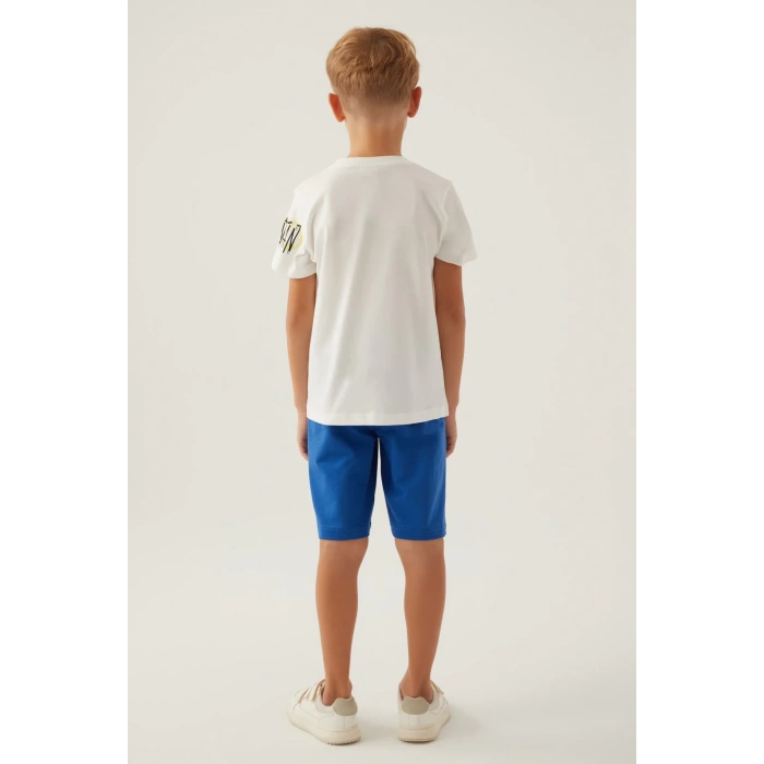 BATMAN ERKEK ÇOCUK BERMUDA TAKIM - KREM