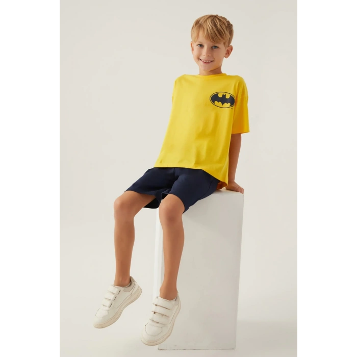 BATMAN ERKEK ÇOCUK BERMUDA TAKIM - Sarı