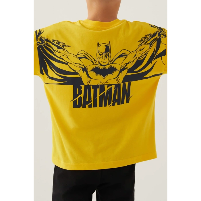 BATMAN ERKEK ÇOCUK BERMUDA TAKIM - Sarı