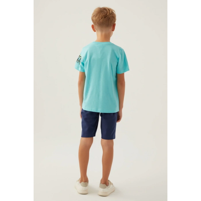 BATMAN ERKEK ÇOCUK BERMUDA TAKIM - TURKUAZ
