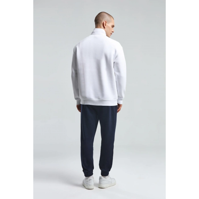 Benmanaj Erkek Antrasit Sweatshirt - Beyaz