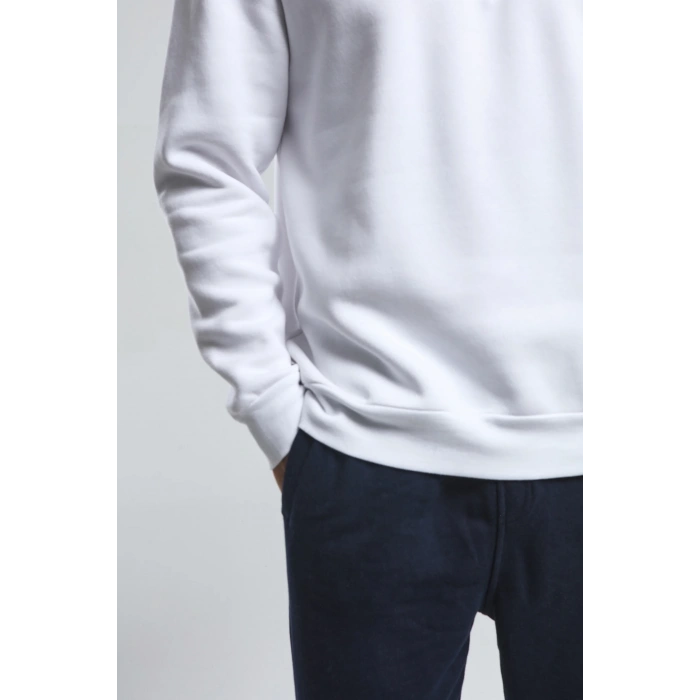 Benmanaj Erkek Antrasit Sweatshirt - Beyaz