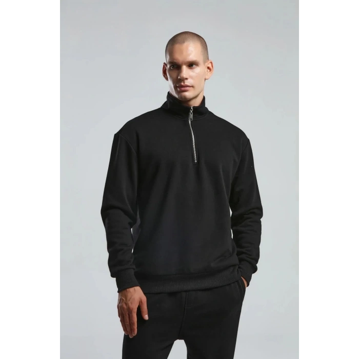 Benmanaj Erkek Antrasit Sweatshirt - SİYAH