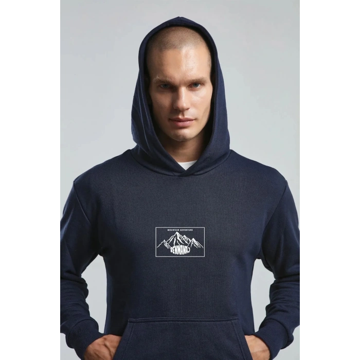 Benmanaj Erkek Beyaz Sweatshirt - LACİVERT