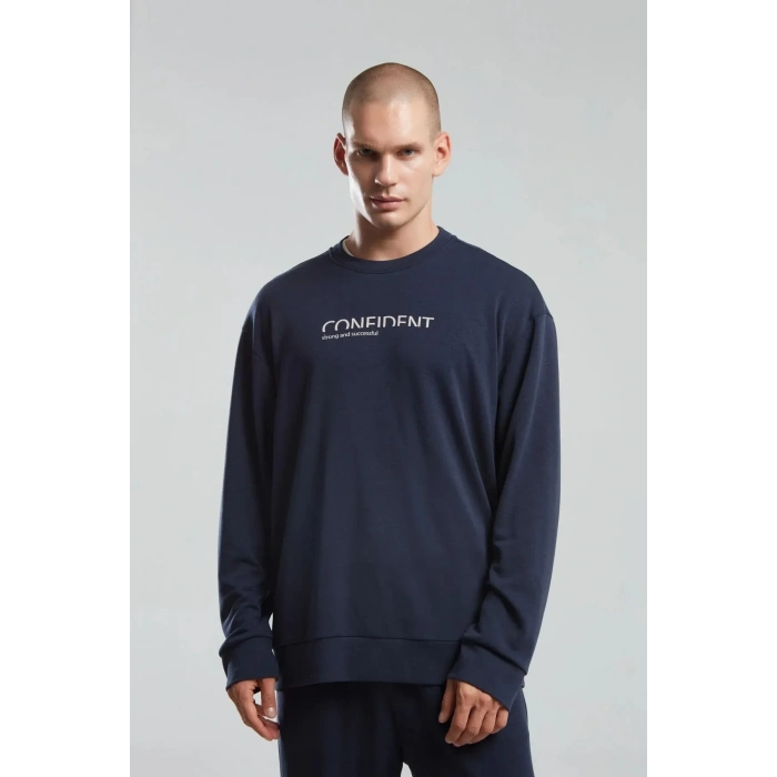 Benmanaj Erkek Haki Sweatshirt - LACİVERT