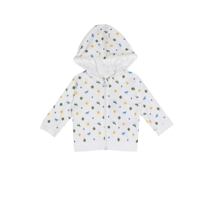 ERKEK BEBEK KAPŞONLU HIRKA - KREM