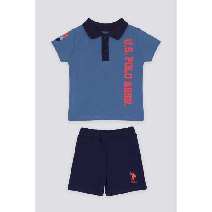 ERKEK BEBEK KISA KOL TSHIRT 2 Lİ TAKIM - COBALT