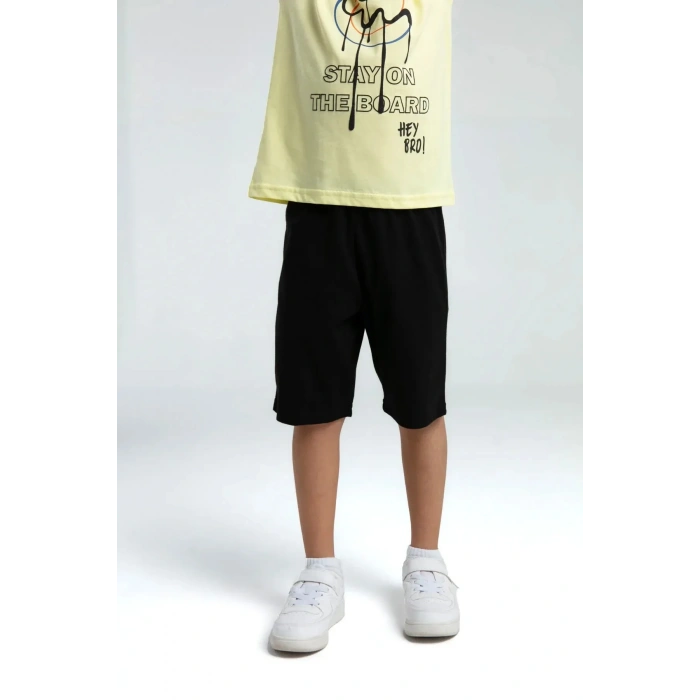 ERKEK ÇOCUK BERMUDA TAKIM - AÇIK SARI