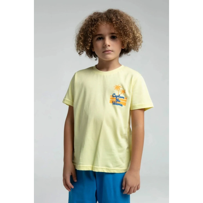 ERKEK ÇOCUK BERMUDA TAKIM - AÇIK SARI