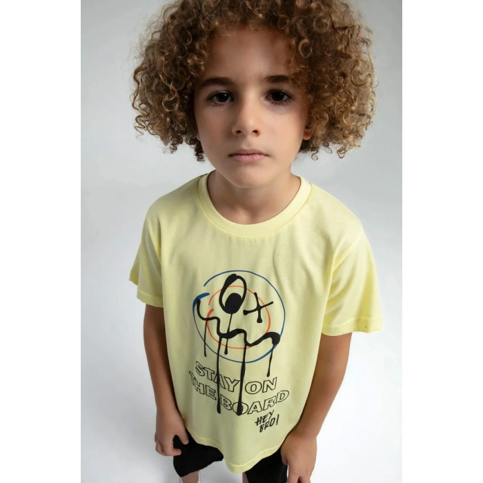 ERKEK ÇOCUK BERMUDA TAKIM - AÇIK SARI