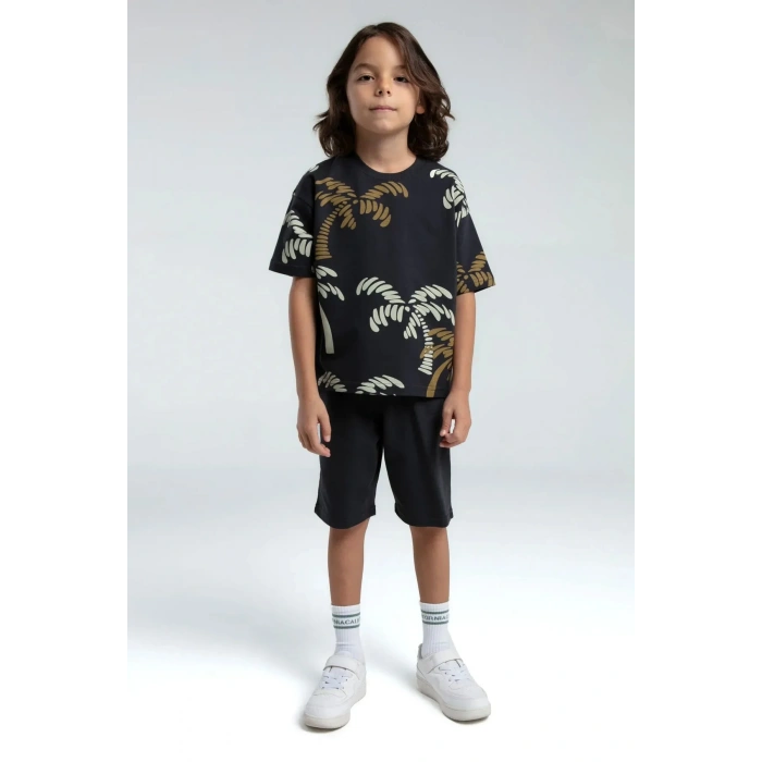 ERKEK ÇOCUK BERMUDA TAKIM - ANTRASİT