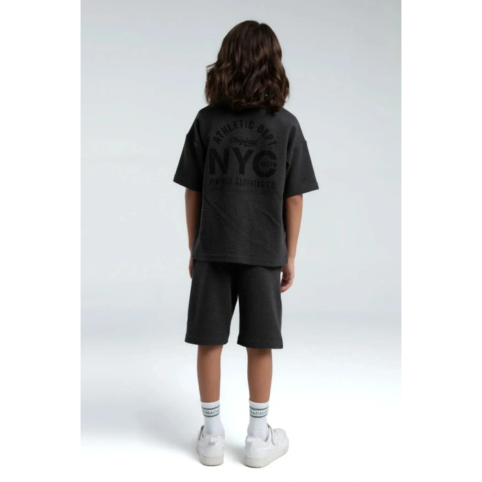 ERKEK ÇOCUK BERMUDA TAKIM - ANTRASİT