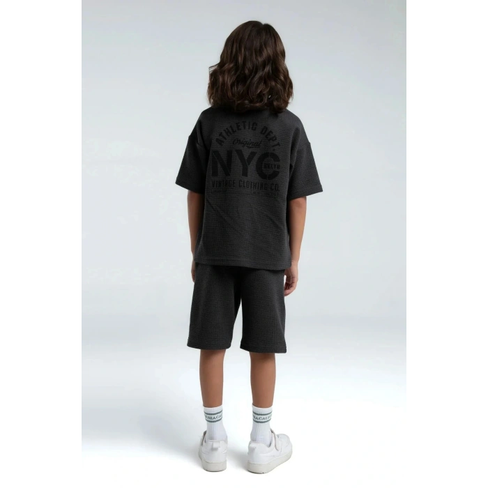 ERKEK ÇOCUK BERMUDA TAKIM - ANTRASİT