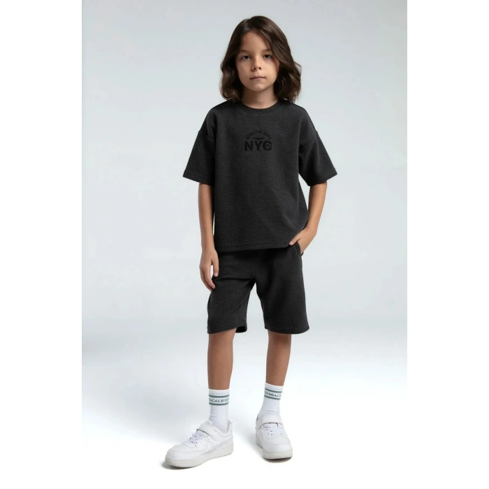 ERKEK ÇOCUK BERMUDA TAKIM - ANTRASİT