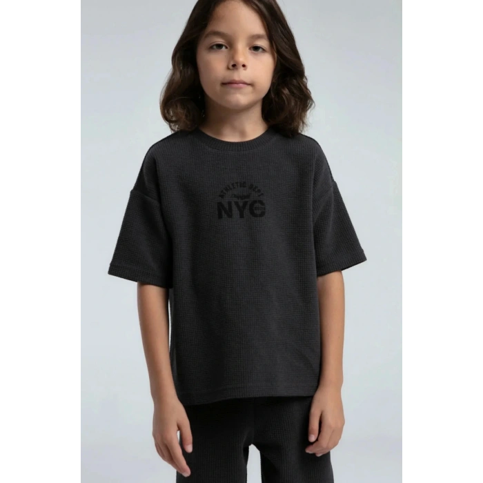 ERKEK ÇOCUK BERMUDA TAKIM - ANTRASİT