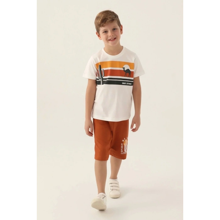 ERKEK ÇOCUK BERMUDA TAKIM - BEJ