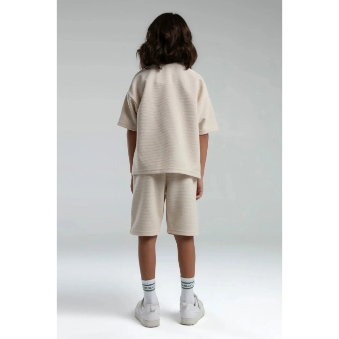 ERKEK ÇOCUK BERMUDA TAKIM - BEJ