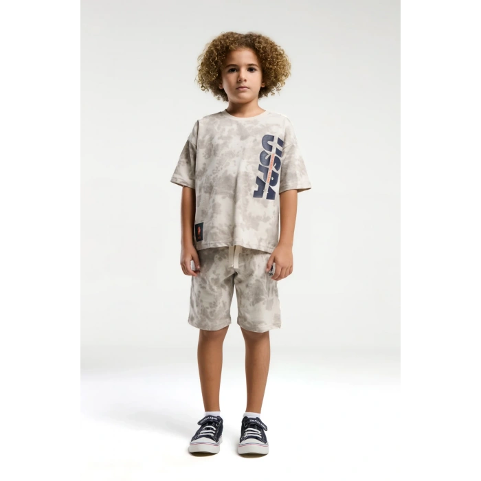 ERKEK ÇOCUK BERMUDA TAKIM - BEJ