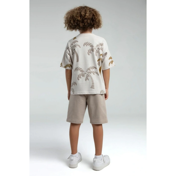 ERKEK ÇOCUK BERMUDA TAKIM - BEJ