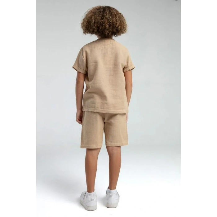 ERKEK ÇOCUK BERMUDA TAKIM - BEJ