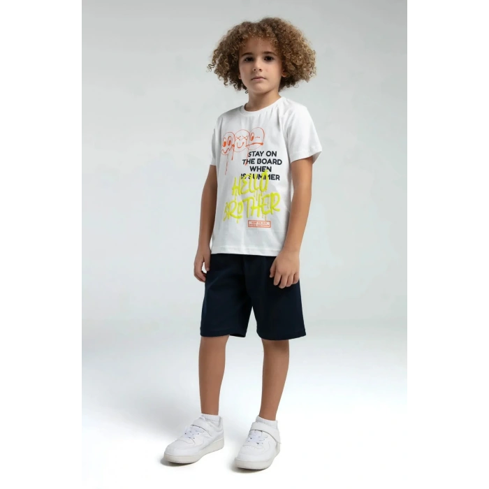 ERKEK ÇOCUK BERMUDA TAKIM - Beyaz