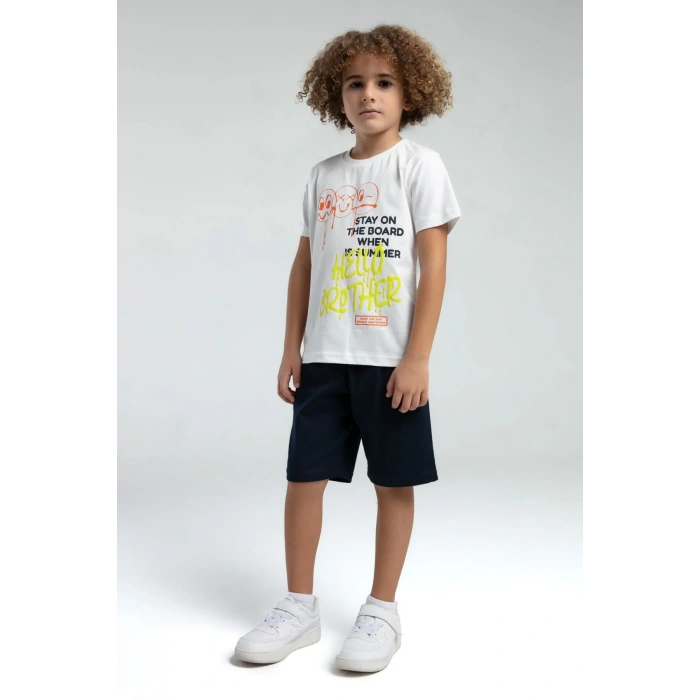 ERKEK ÇOCUK BERMUDA TAKIM - Beyaz