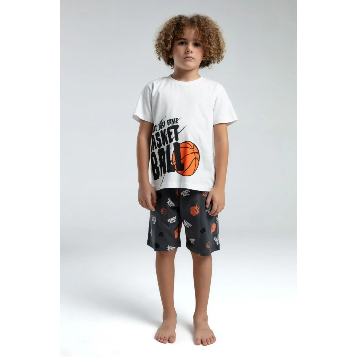 ERKEK ÇOCUK BERMUDA TAKIM - Beyaz