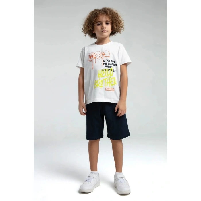 ERKEK ÇOCUK BERMUDA TAKIM - Beyaz