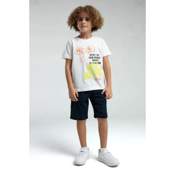 ERKEK ÇOCUK BERMUDA TAKIM - Beyaz