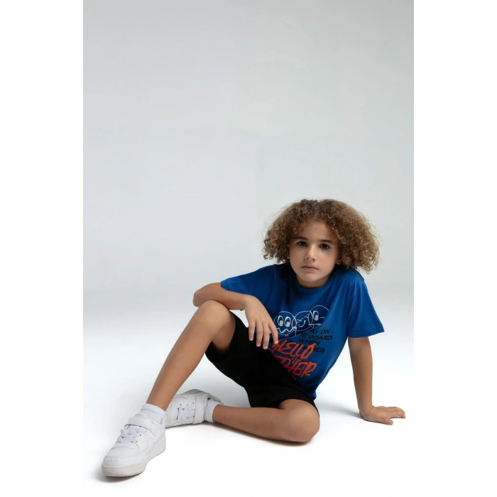 ERKEK ÇOCUK BERMUDA TAKIM - COBALT