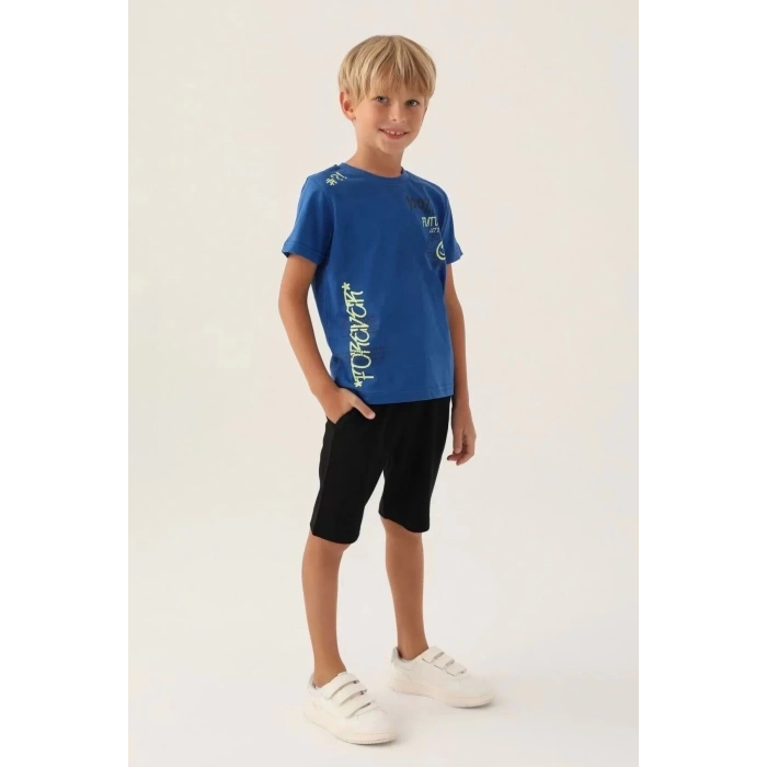 ERKEK ÇOCUK BERMUDA TAKIM - COBALT