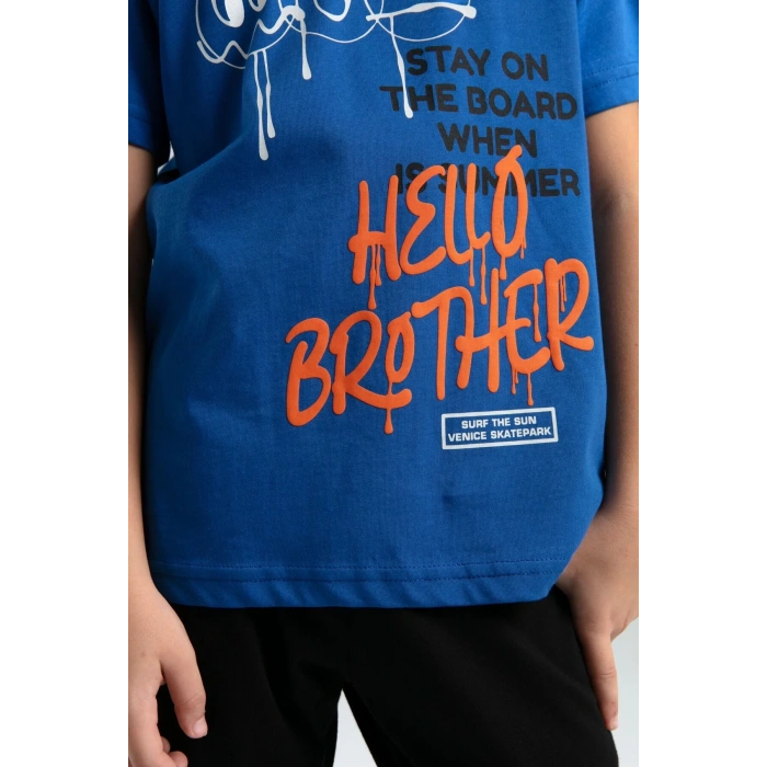 ERKEK ÇOCUK BERMUDA TAKIM - COBALT