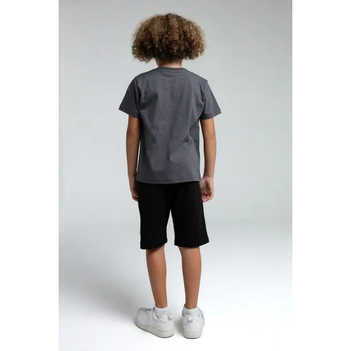ERKEK ÇOCUK BERMUDA TAKIM - FÜME