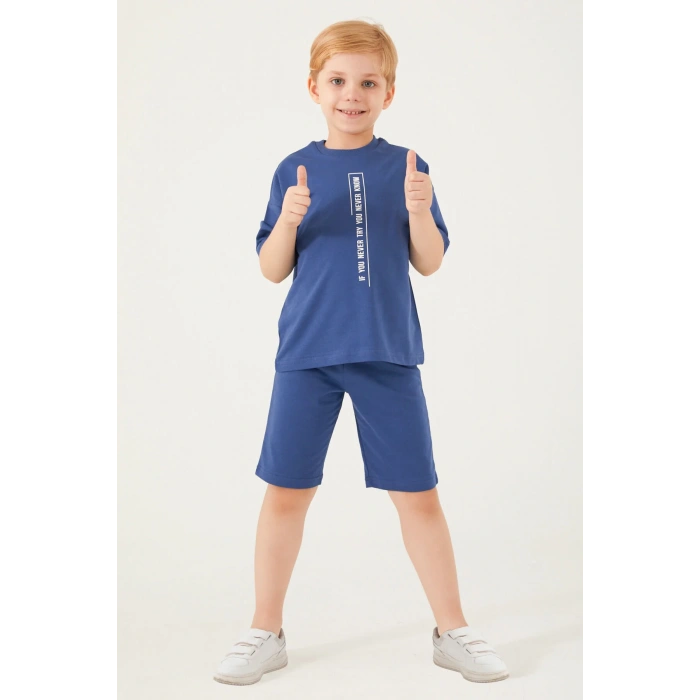 ERKEK ÇOCUK BERMUDA TAKIM - GECE MAVİSİ