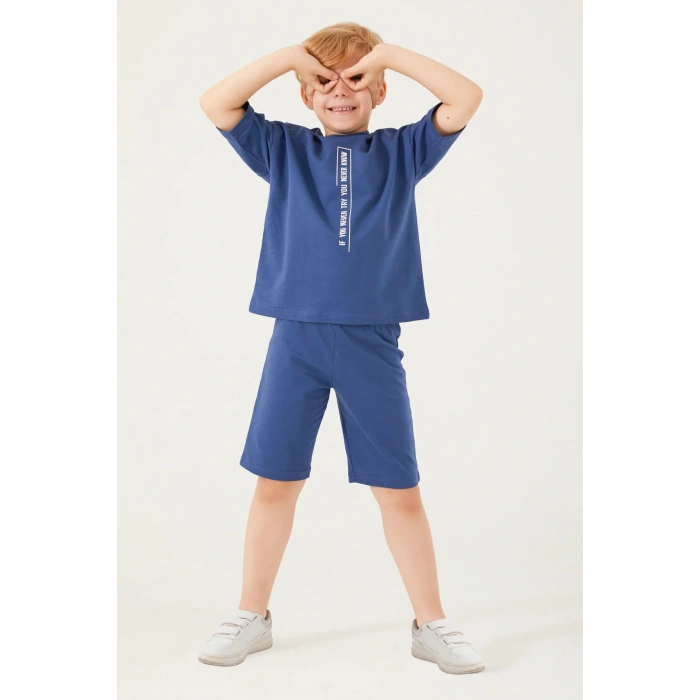 ERKEK ÇOCUK BERMUDA TAKIM - GECE MAVİSİ