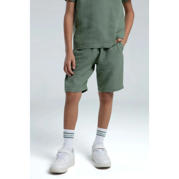 ERKEK ÇOCUK BERMUDA TAKIM - HAKİ