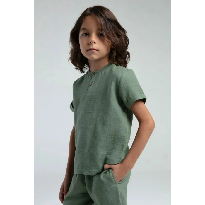 ERKEK ÇOCUK BERMUDA TAKIM - HAKİ