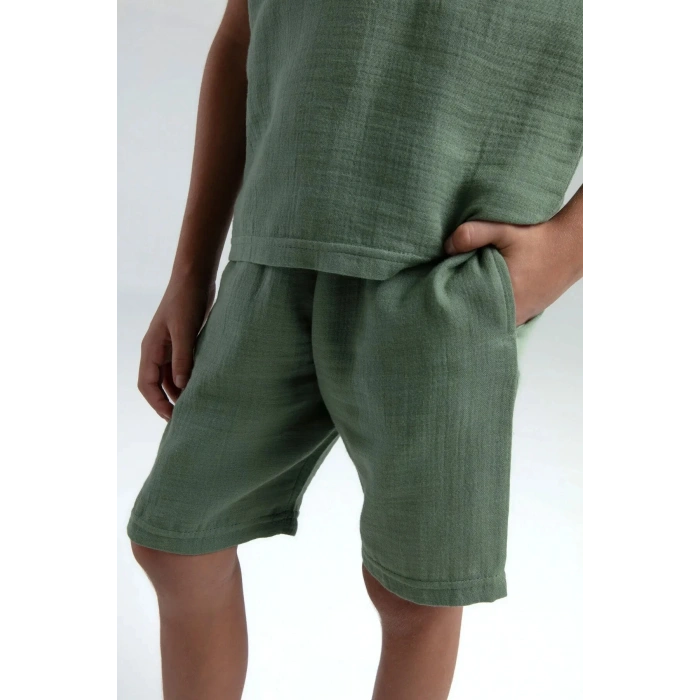 ERKEK ÇOCUK BERMUDA TAKIM - HAKİ