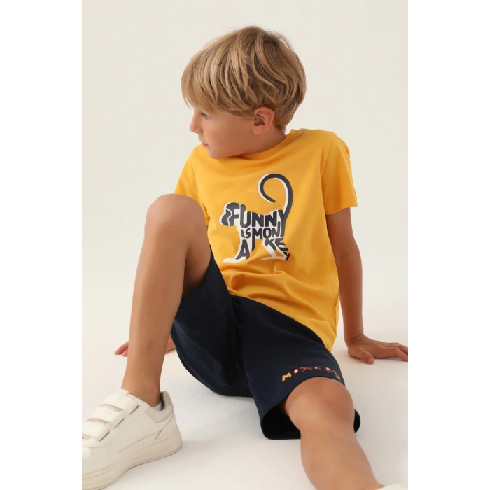 ERKEK ÇOCUK BERMUDA TAKIM - HARDAL