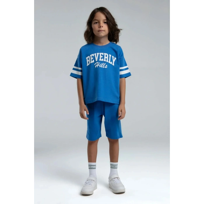ERKEK ÇOCUK BERMUDA TAKIM - İNDİGO