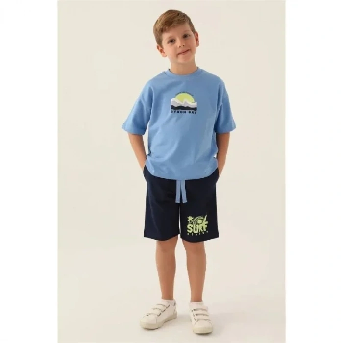 ERKEK ÇOCUK BERMUDA TAKIM - İNDİGO