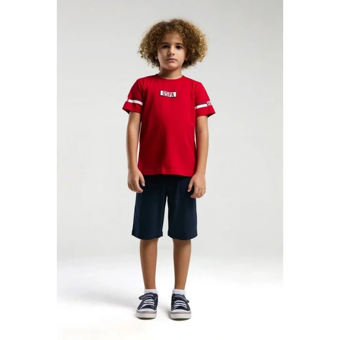 ERKEK ÇOCUK BERMUDA TAKIM - KIRMIZI