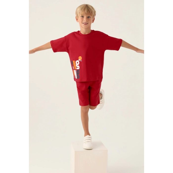 ERKEK ÇOCUK BERMUDA TAKIM - KIRMIZI
