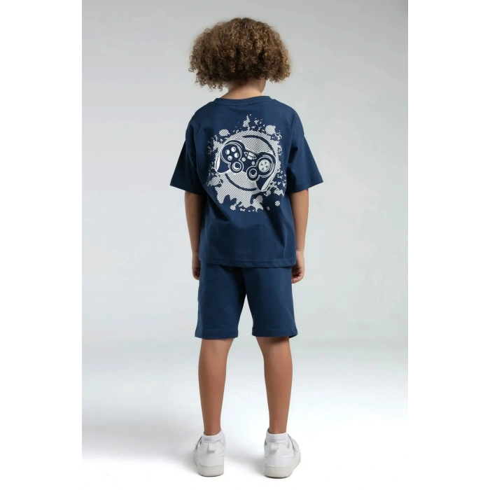 ERKEK ÇOCUK BERMUDA TAKIM - KOYU İNDİGO