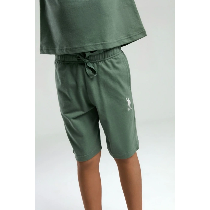 ERKEK ÇOCUK BERMUDA TAKIM - KOYU YEŞİL