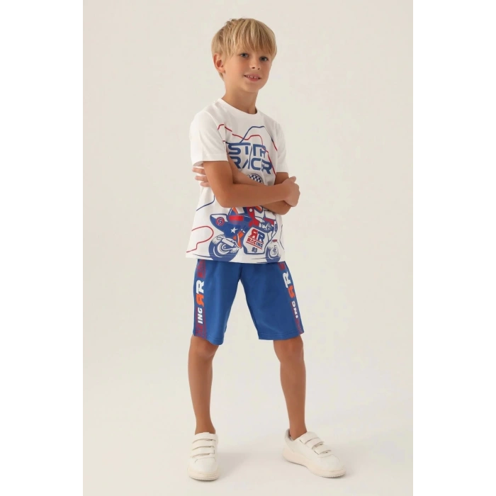 ERKEK ÇOCUK BERMUDA TAKIM - KREM